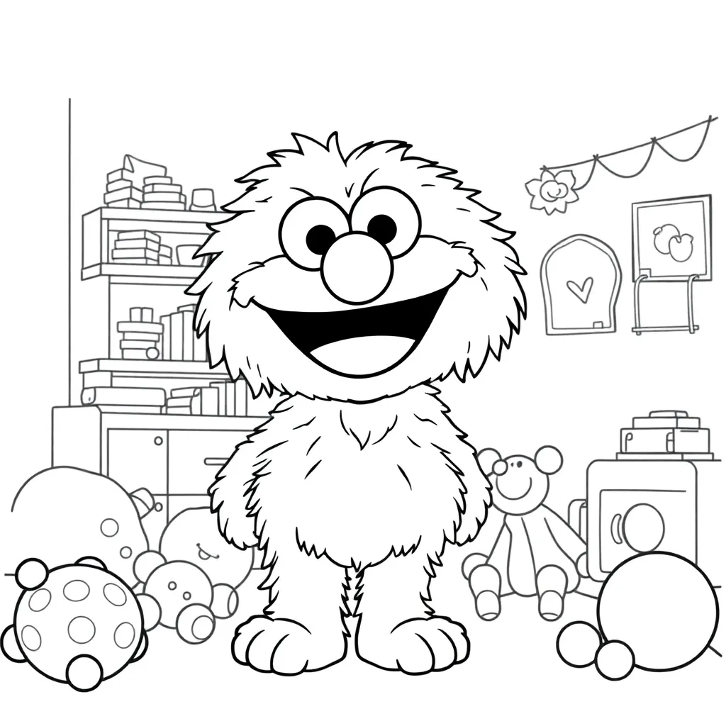 Elmo coloring page