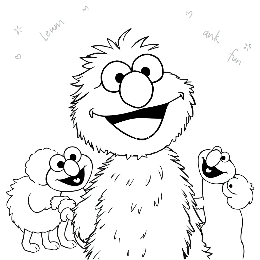 Elmo coloring page
