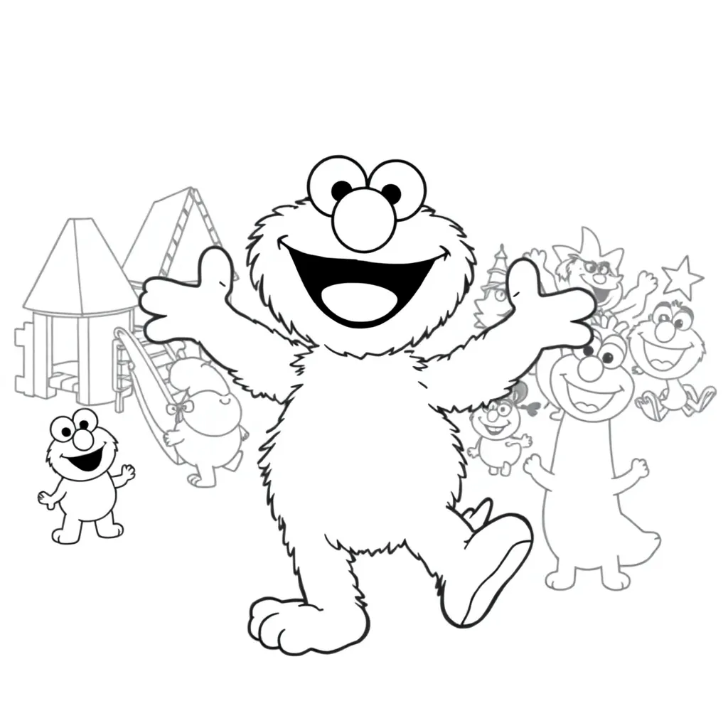 Elmo coloring page