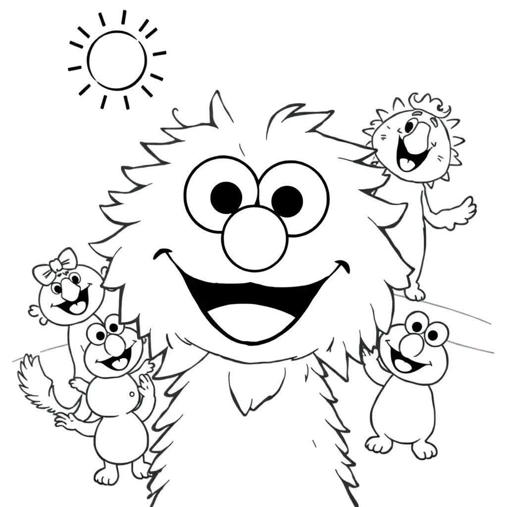 Elmo coloring page
