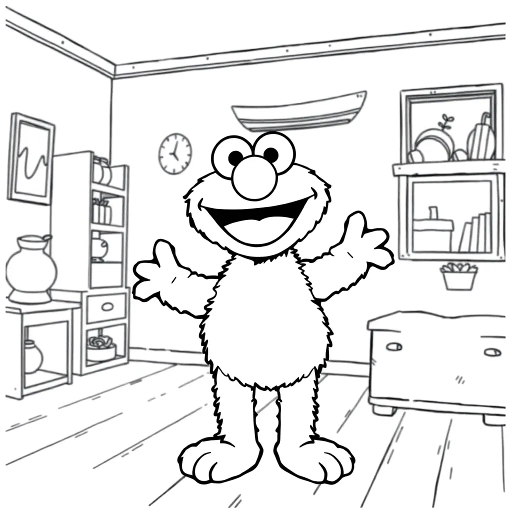 Elmo coloring page