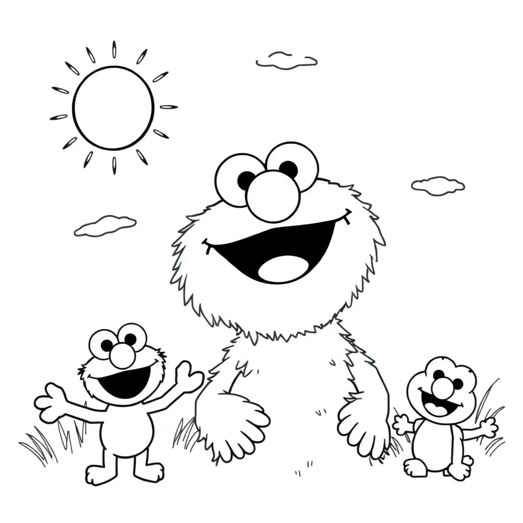 Elmo coloring page