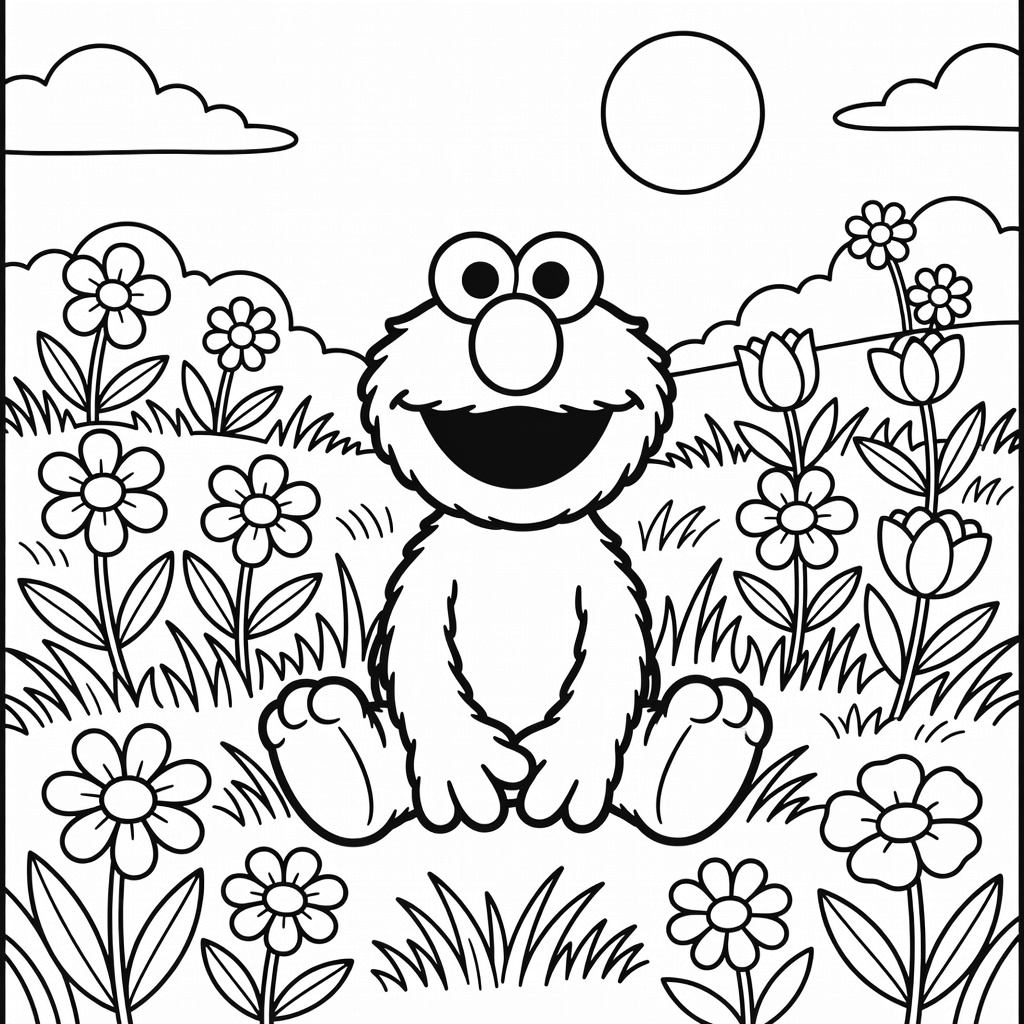 Elmo coloring page