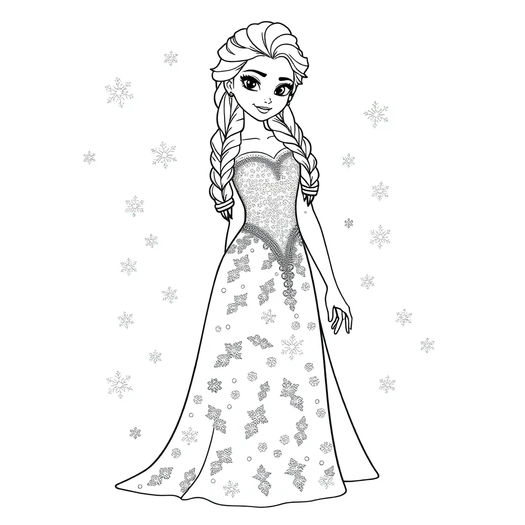Elsa coloring page