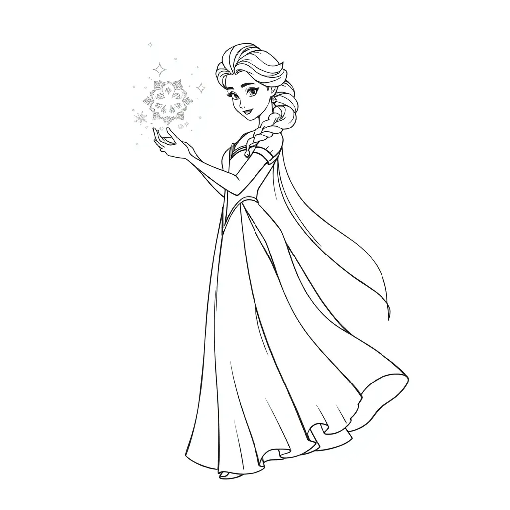 Elsa coloring page