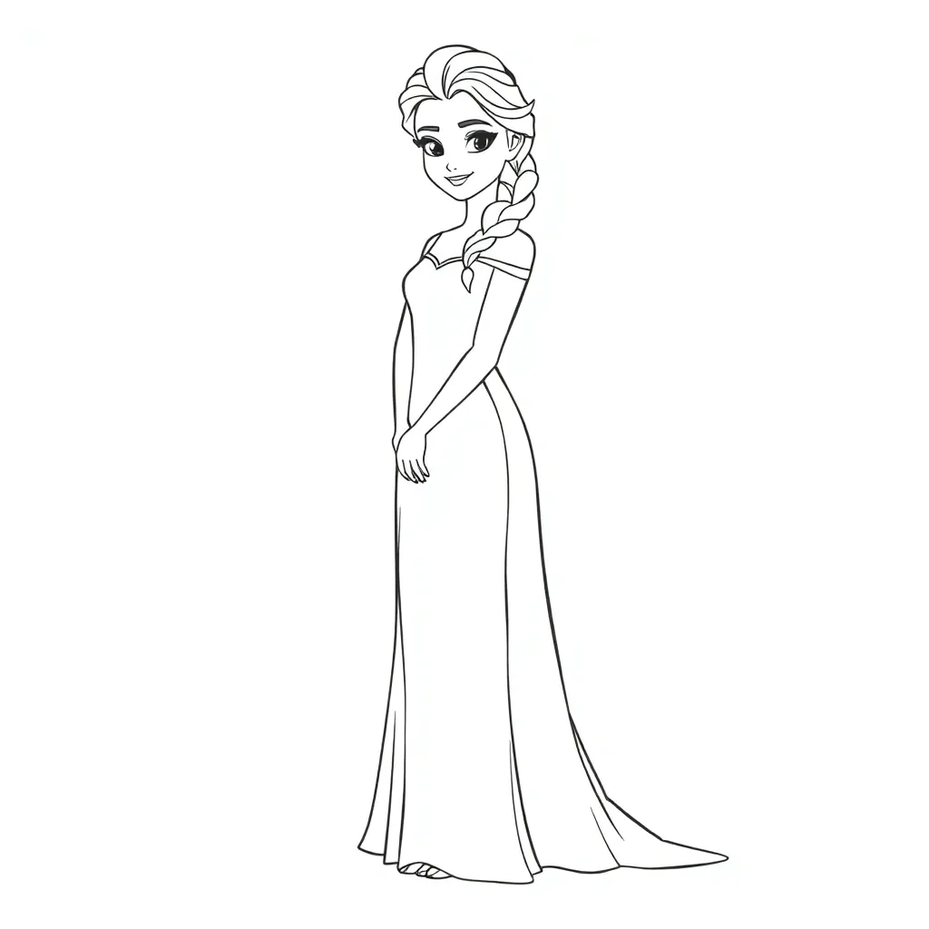 Elsa coloring page