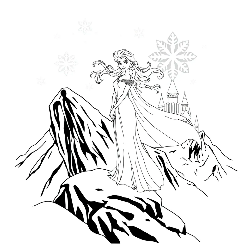 Elsa coloring page