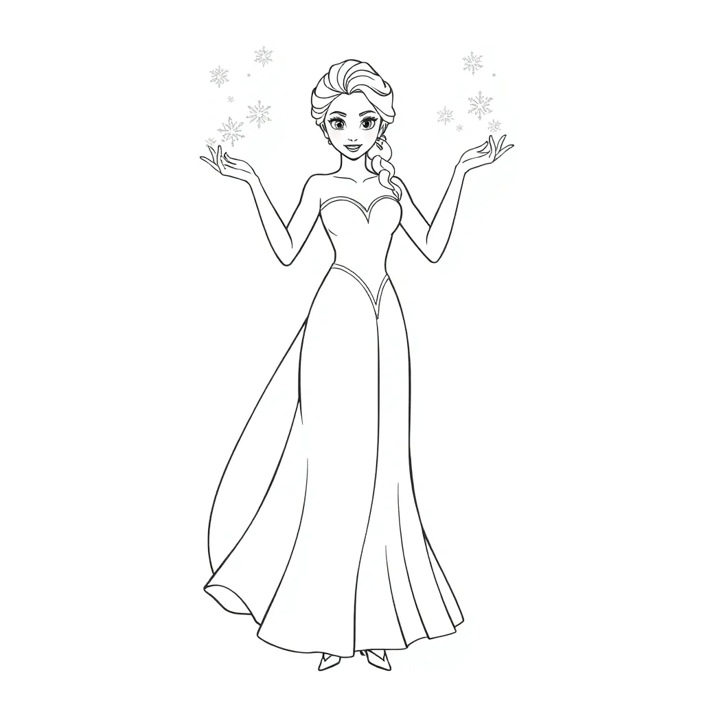 Elsa coloring page