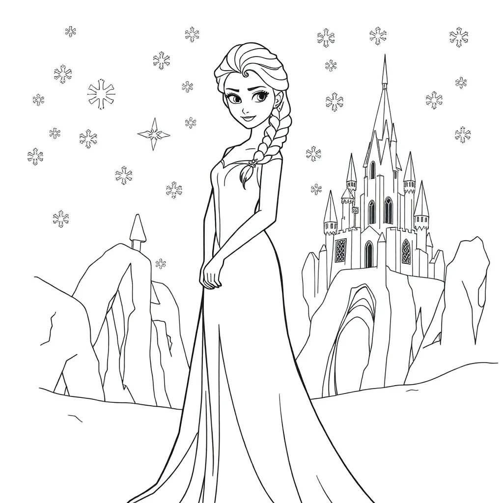 Elsa coloring page