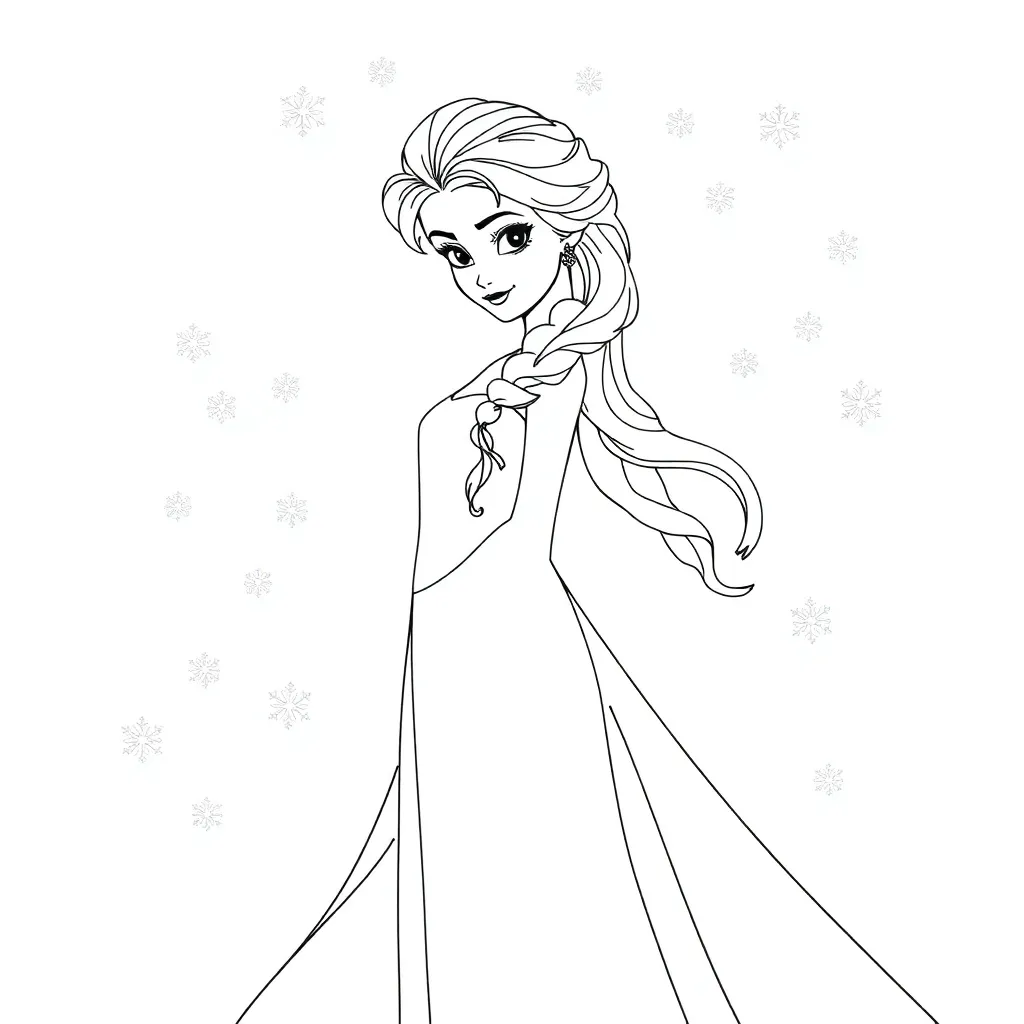 Elsa coloring page