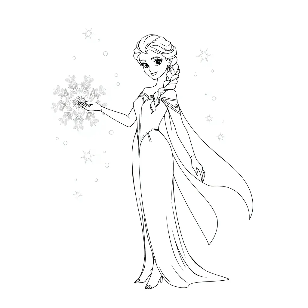Elsa coloring page