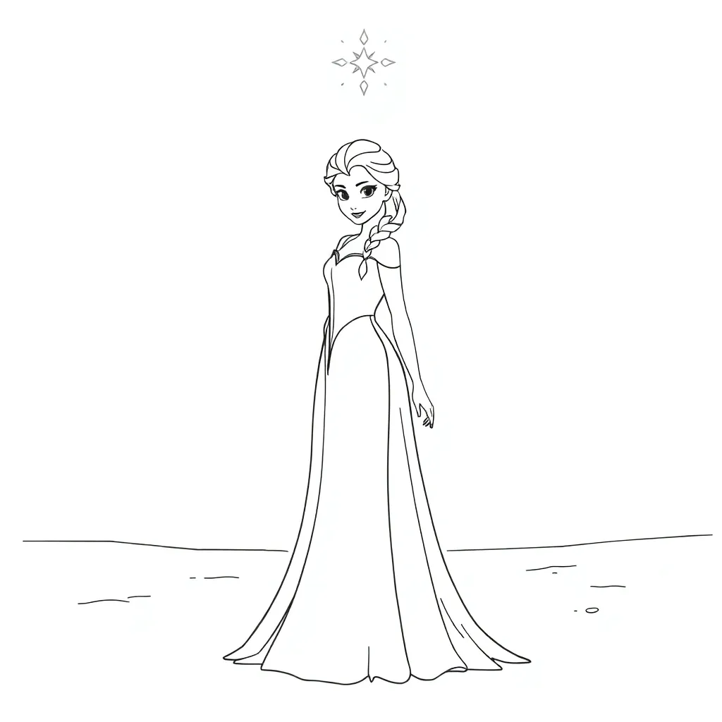 Elsa coloring page