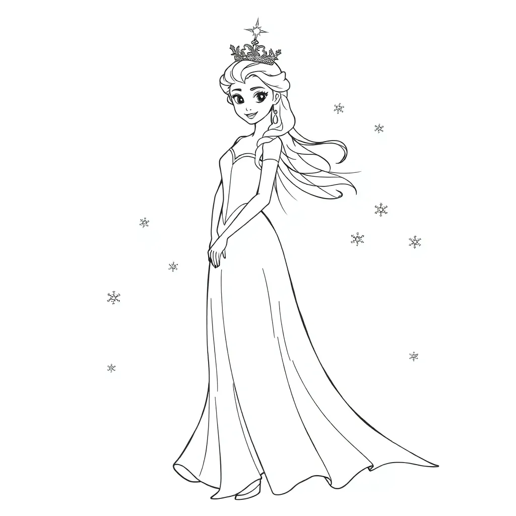 Elsa coloring page