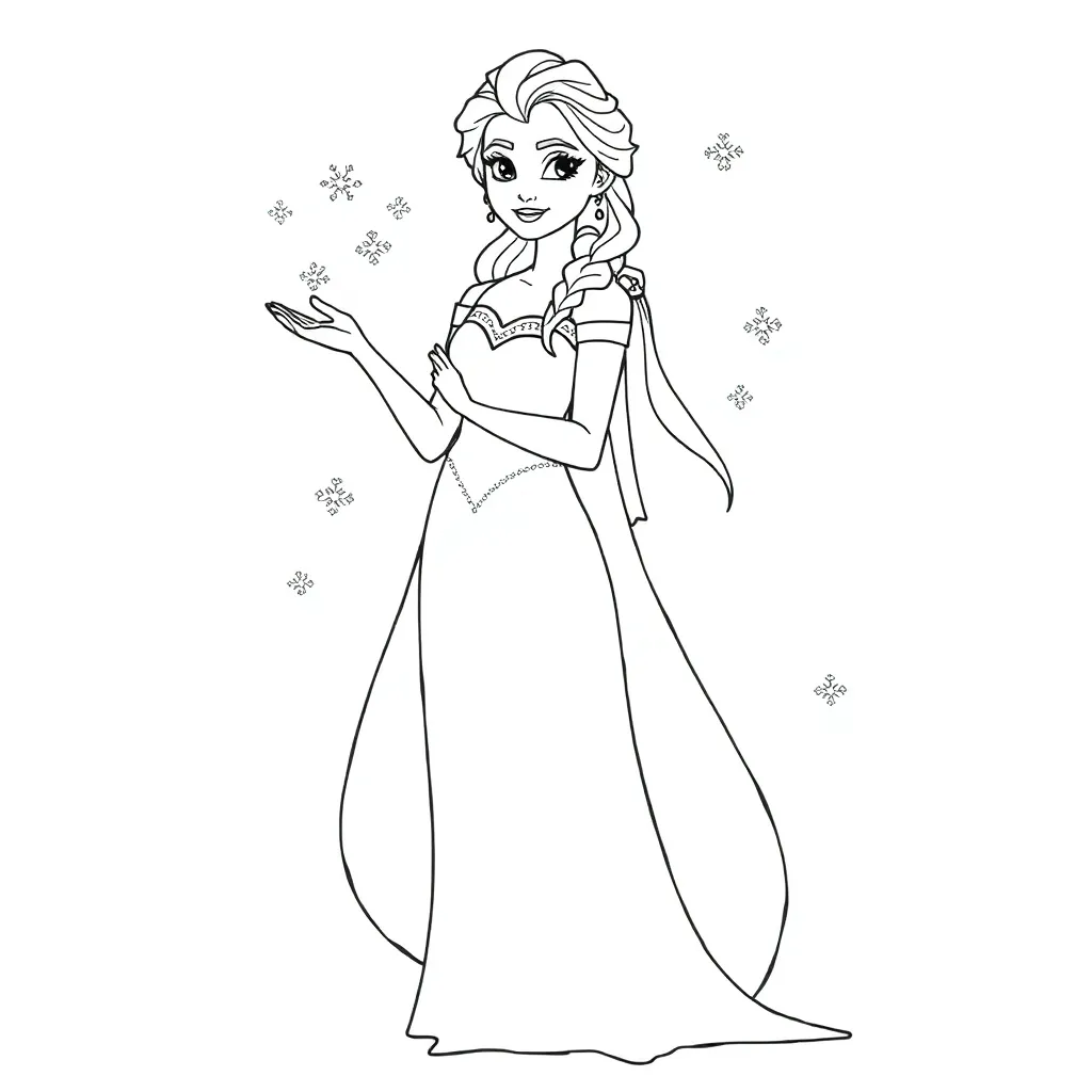 Elsa coloring page