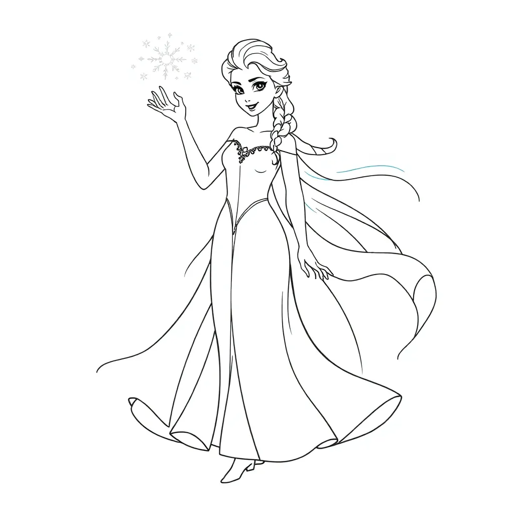 Elsa coloring page
