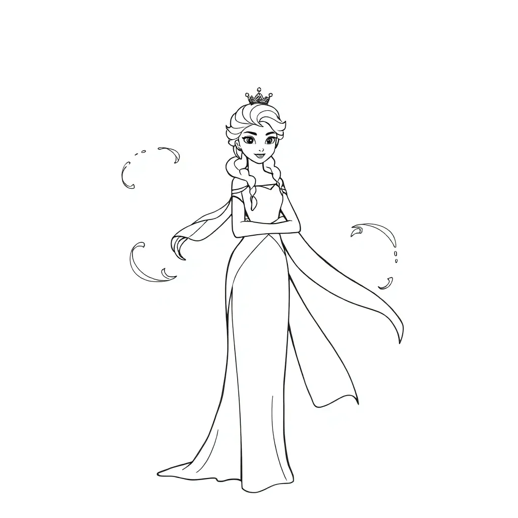 Elsa coloring page