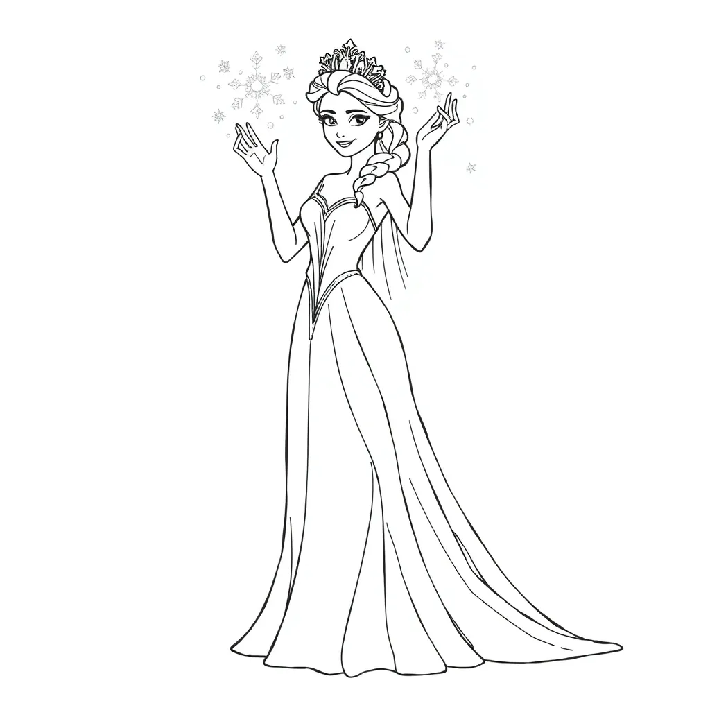 Elsa coloring page