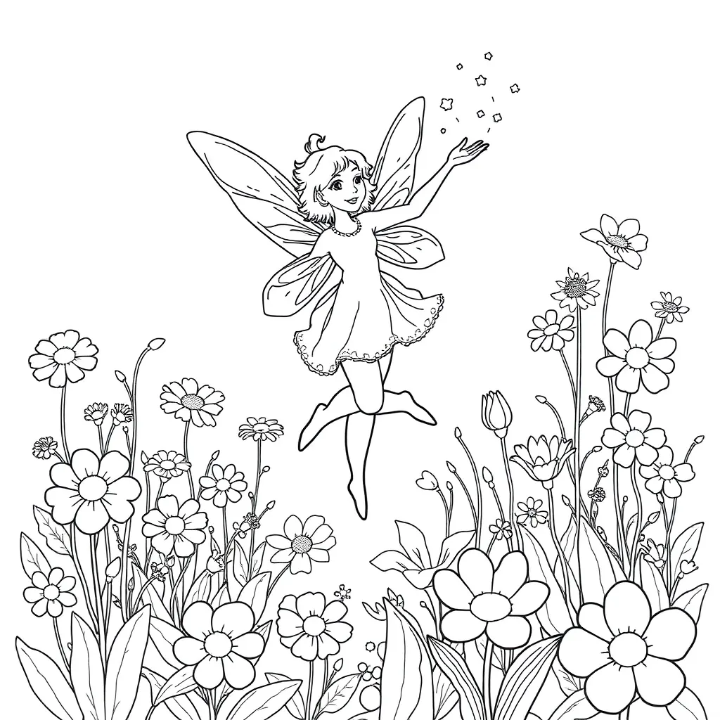 Fairy coloring page