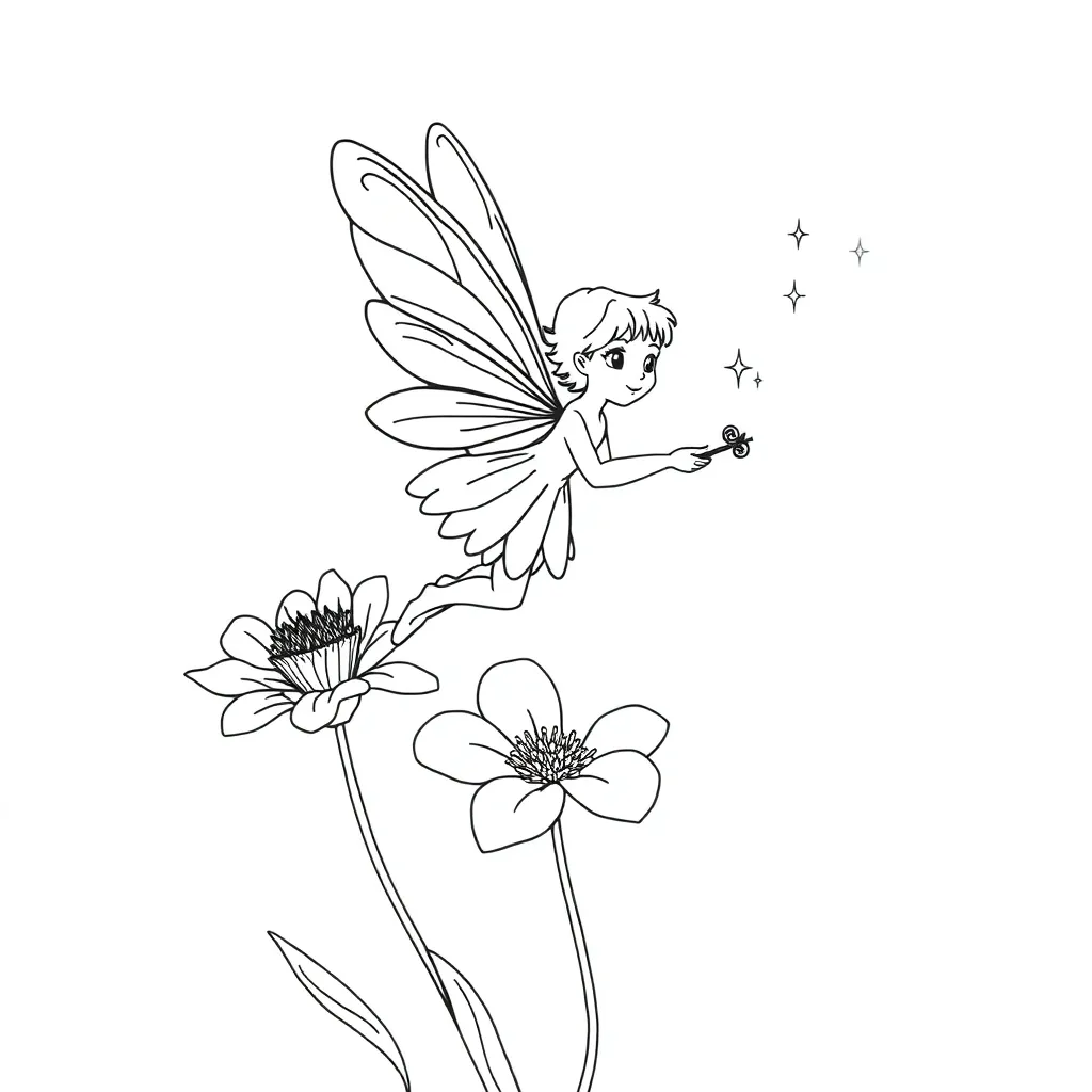 Fairy coloring page