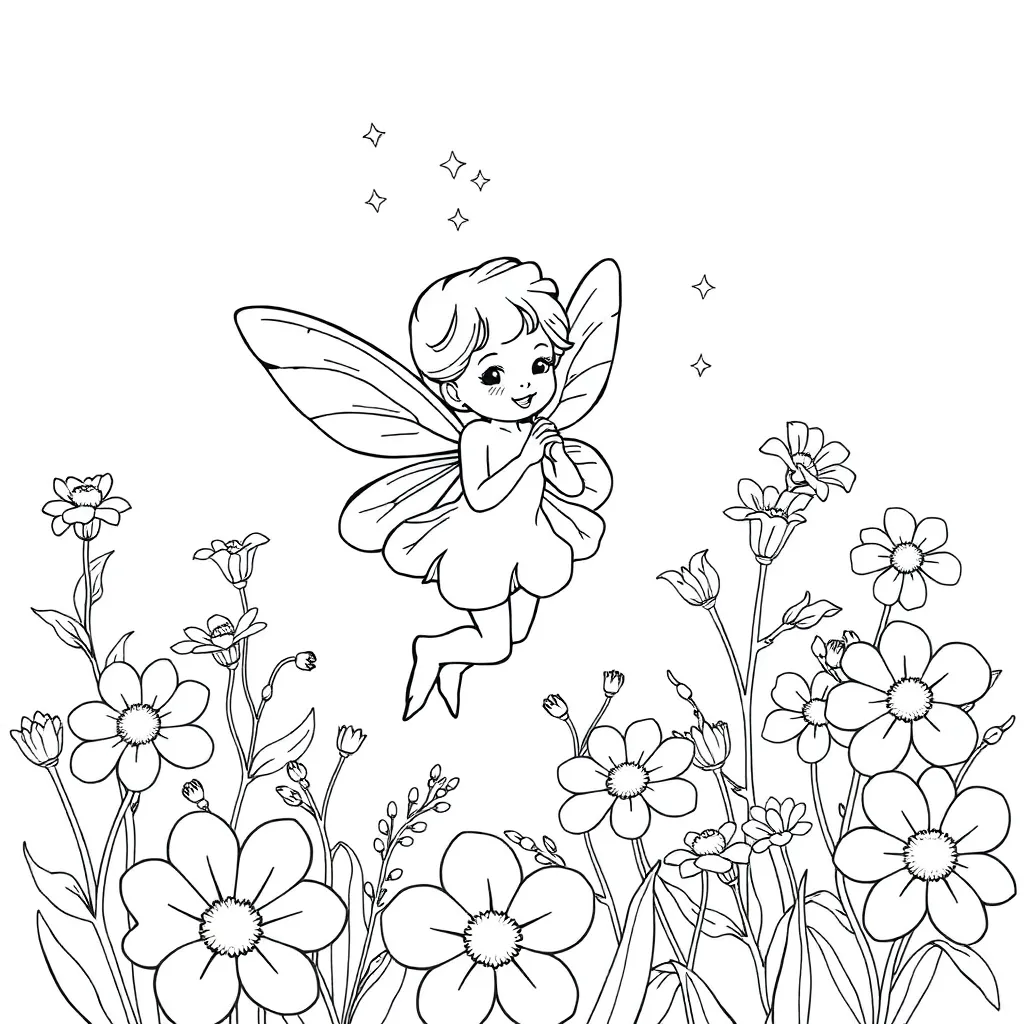 Fairy coloring page