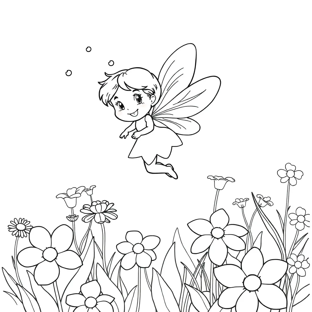Fairy coloring page