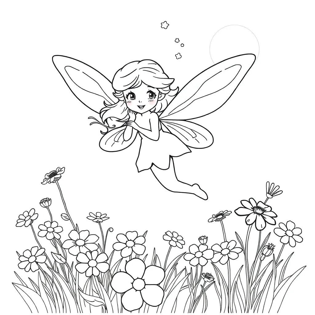Fairy coloring page