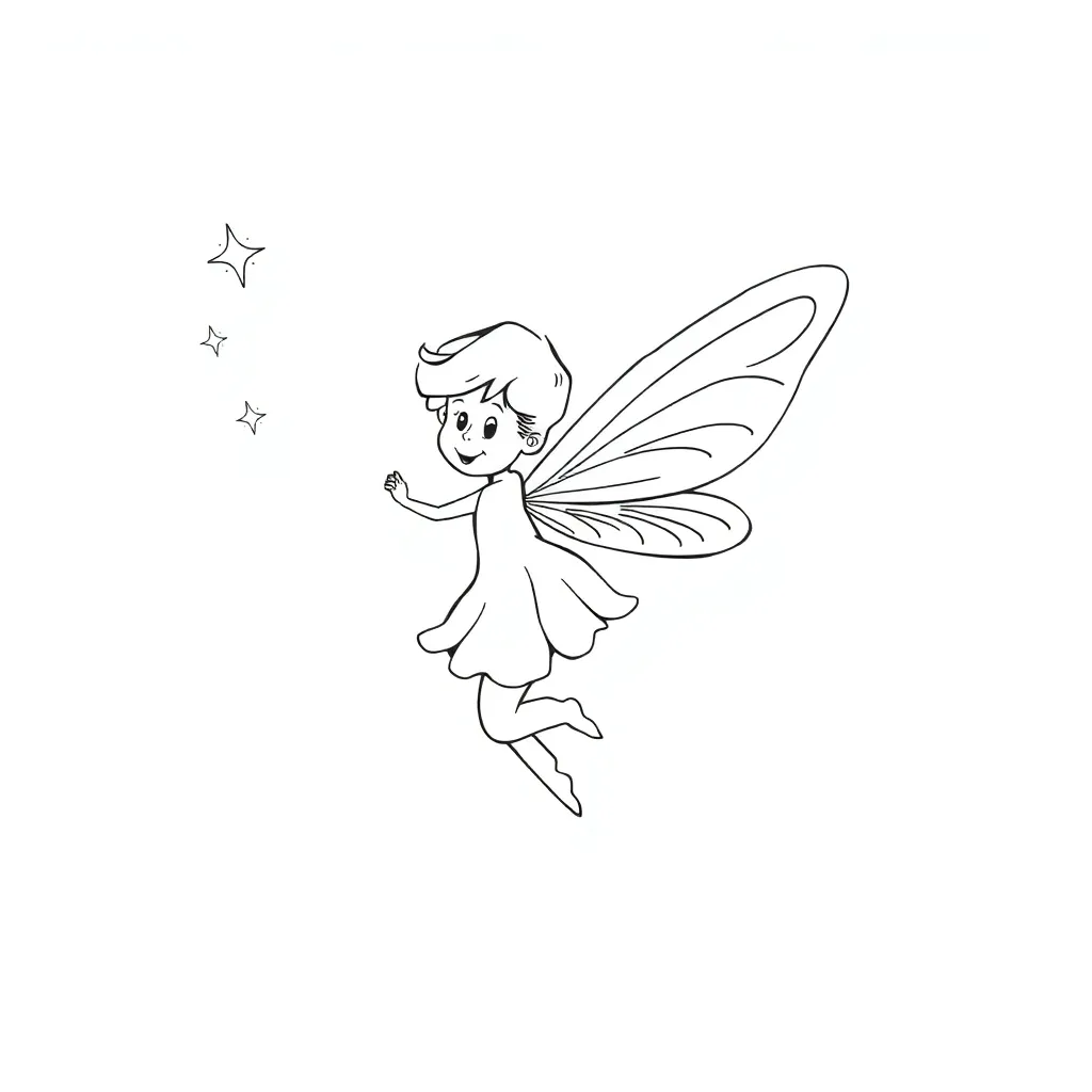 Fairy coloring page
