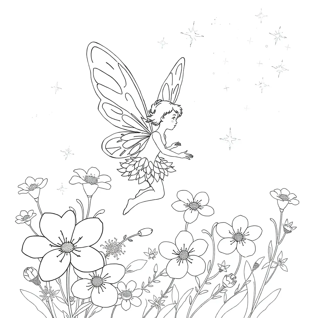 Fairy coloring page
