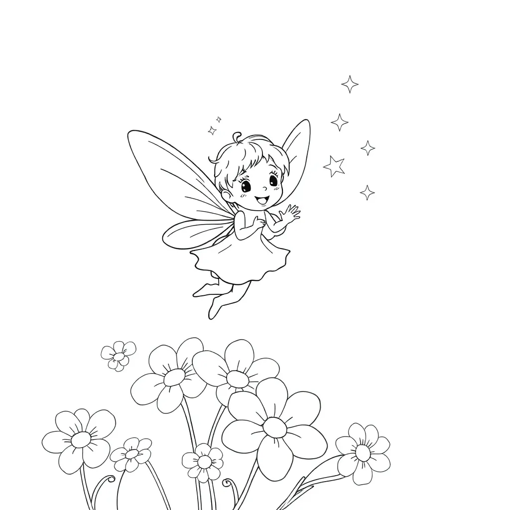 Fairy coloring page