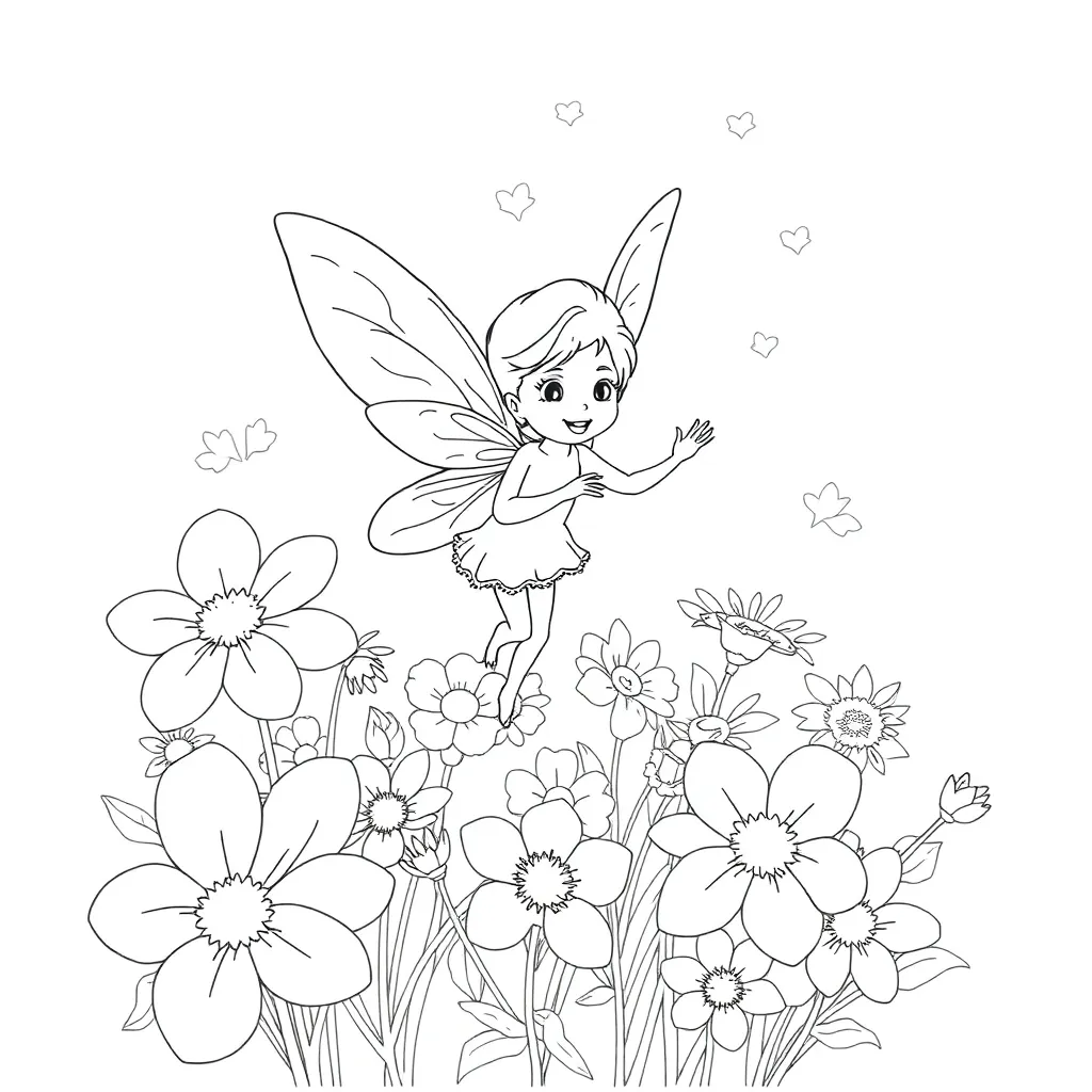 Fairy coloring page