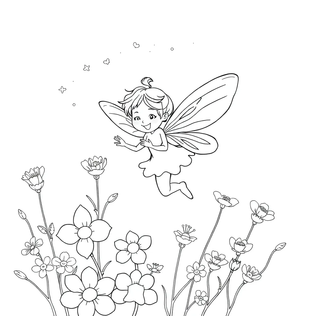 Fairy coloring page
