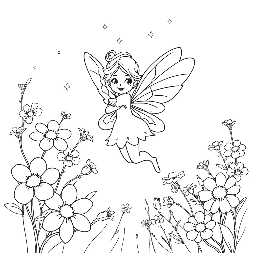 Fairy coloring page