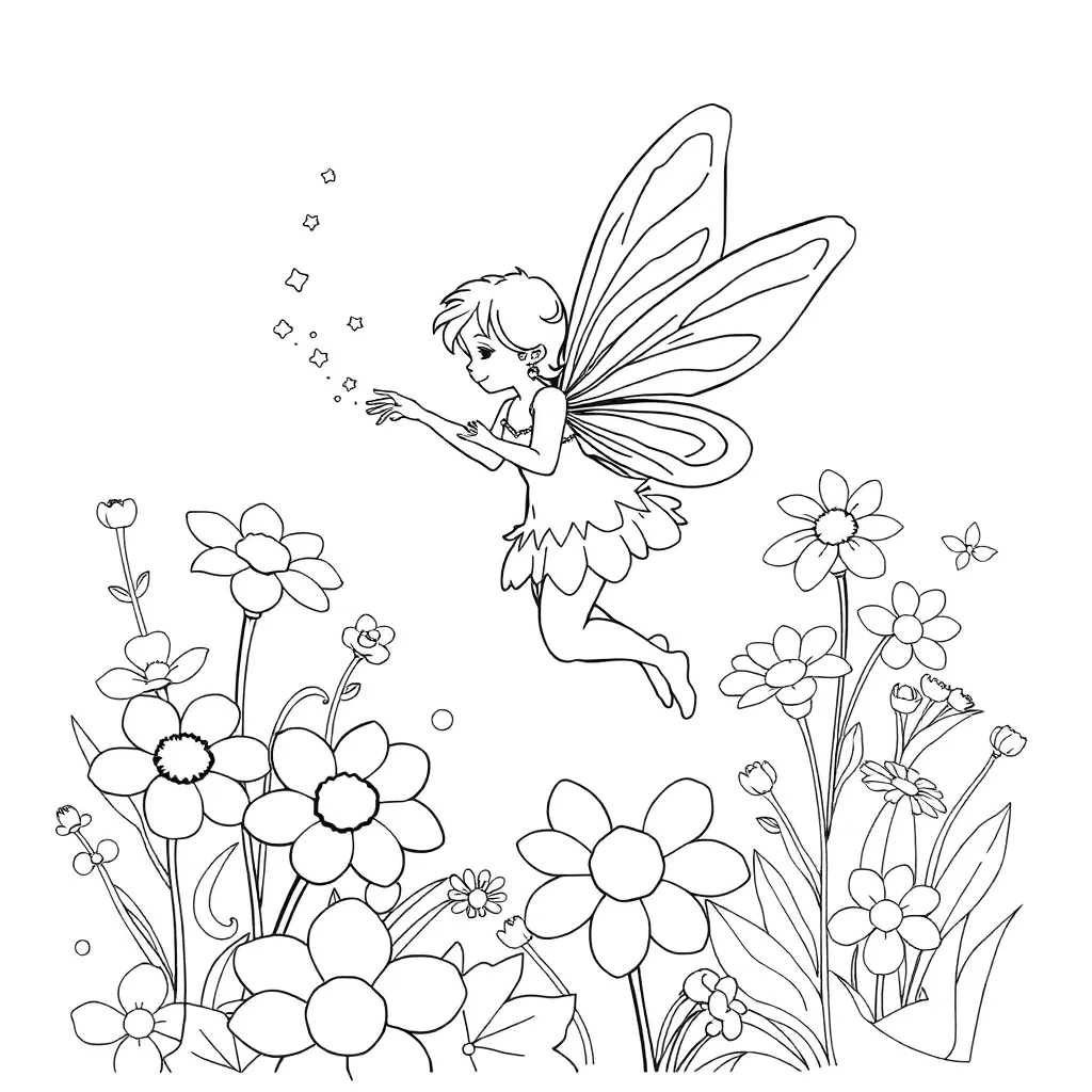 Fairy coloring page
