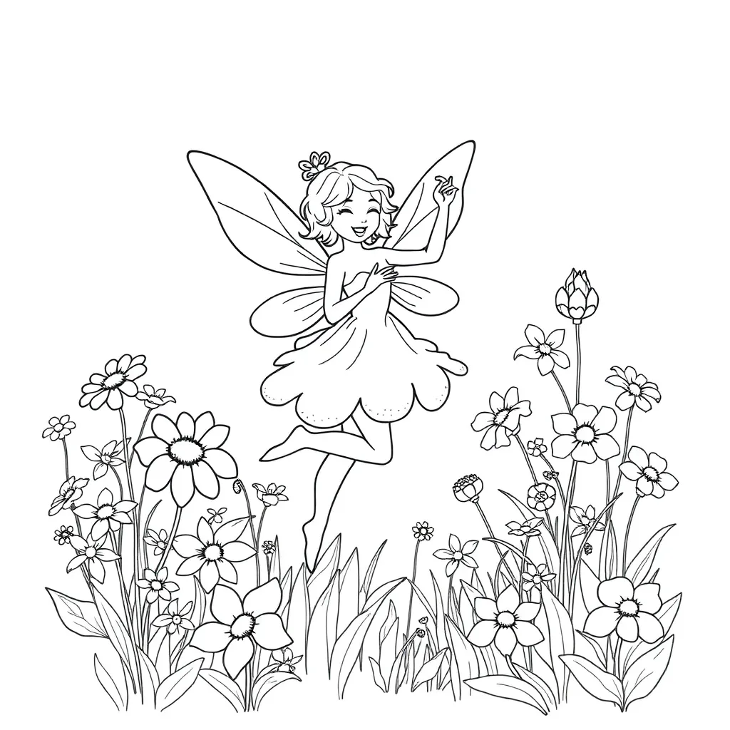 Fairy coloring page