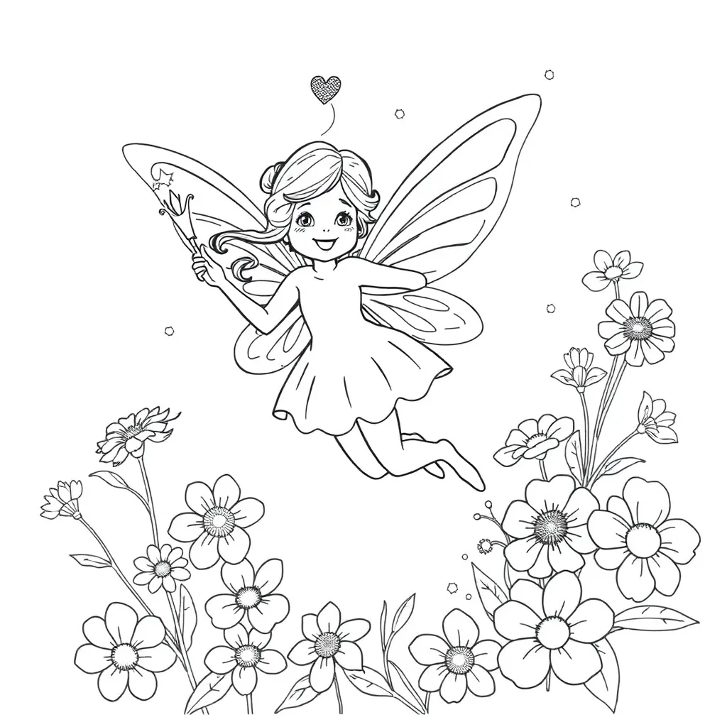 Fairy coloring page