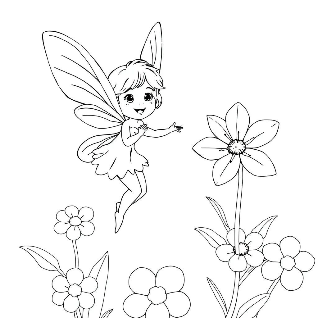 Fairy coloring page