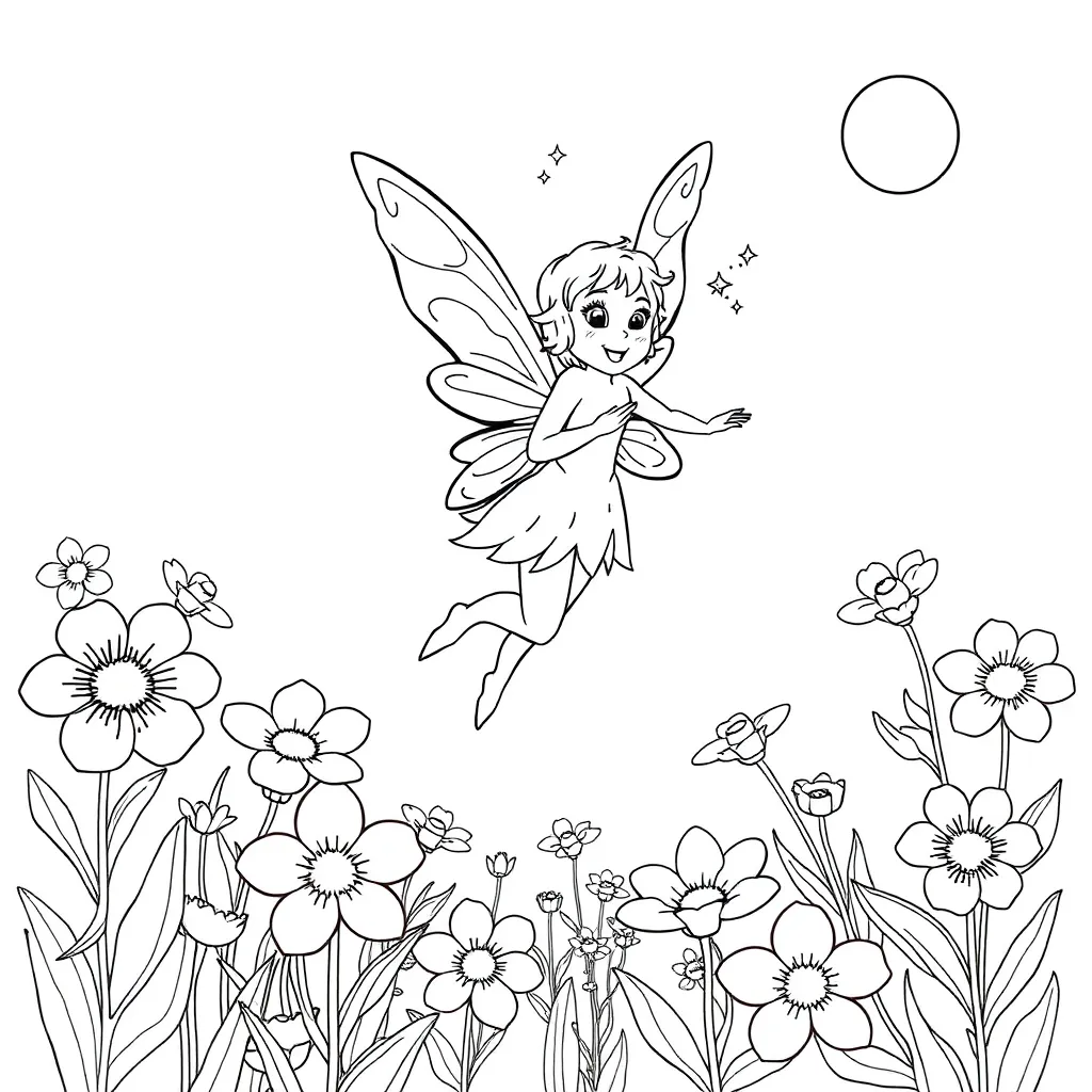 Fairy coloring page