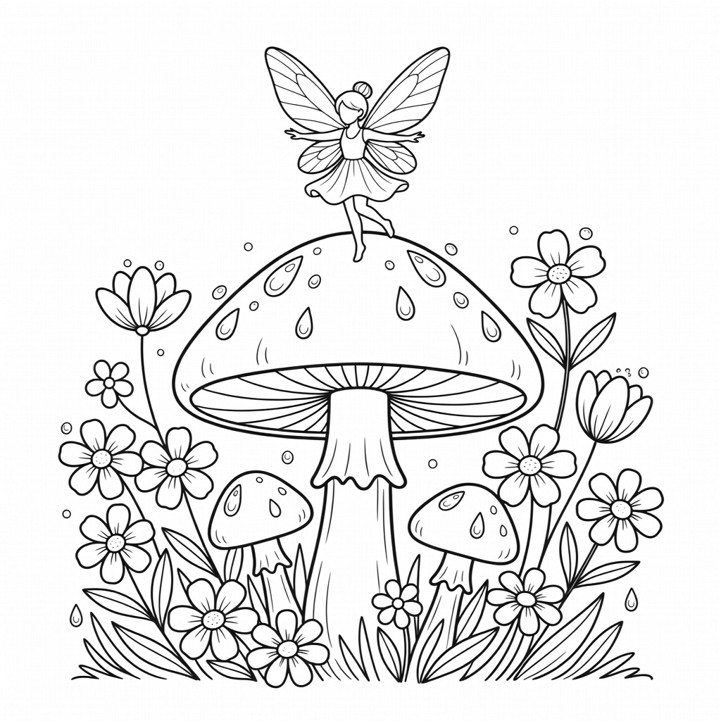 Fairy coloring page