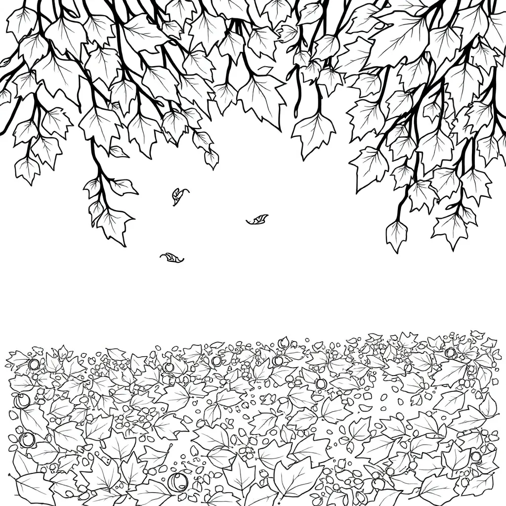 Fall Leaves coloring page