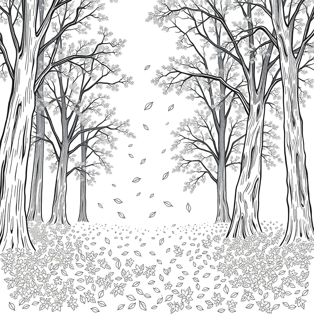 Fall Leaves coloring page