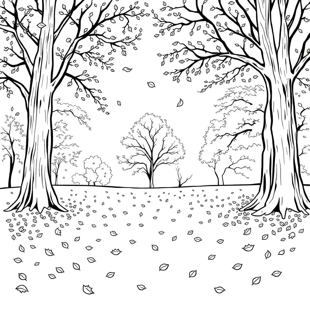 Fall Leaves coloring page