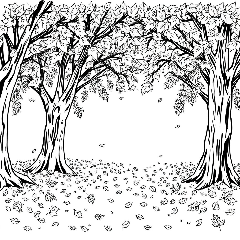 Fall Leaves coloring page