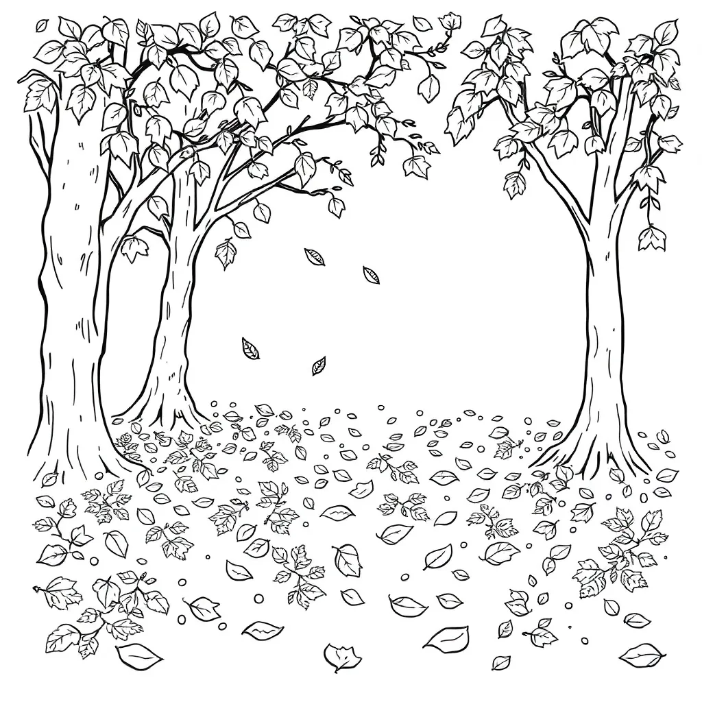 Fall Leaves coloring page