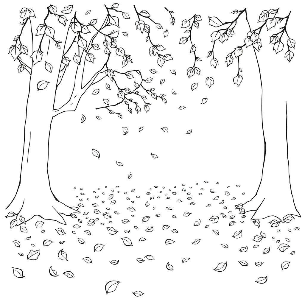 Fall Leaves coloring page