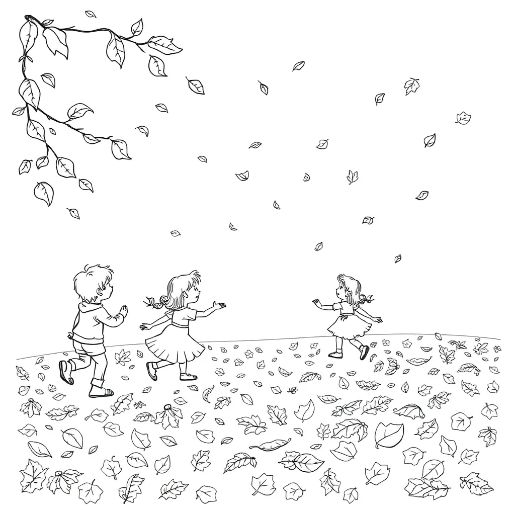 Fall Leaves coloring page