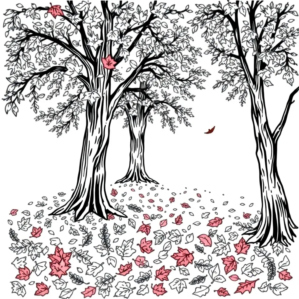 Fall Leaves coloring page