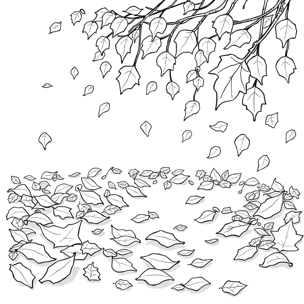 Fall Leaves coloring page