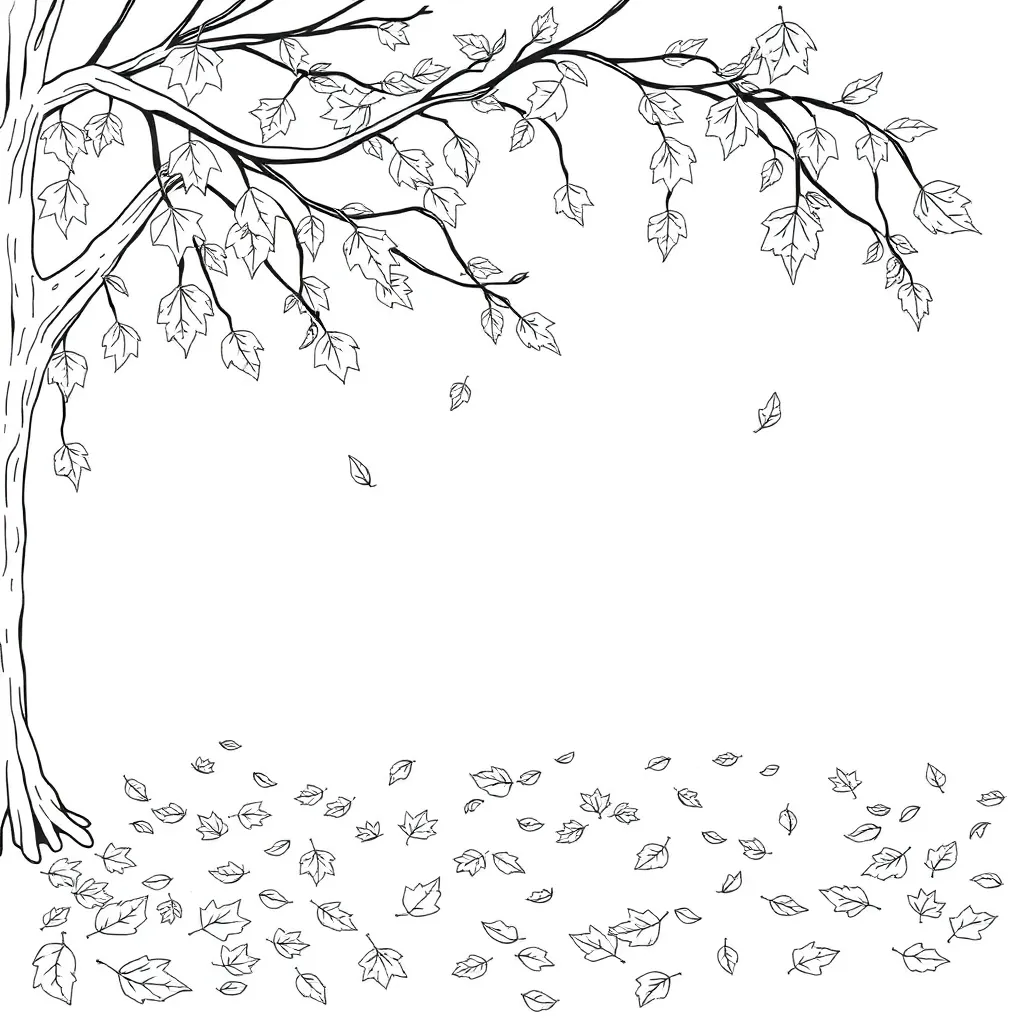 Fall Leaves coloring page