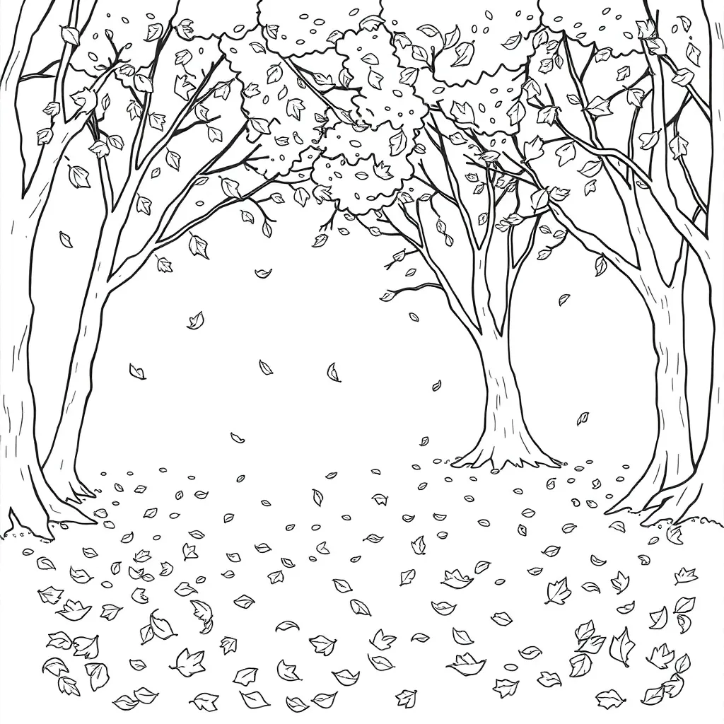 Fall Leaves coloring page