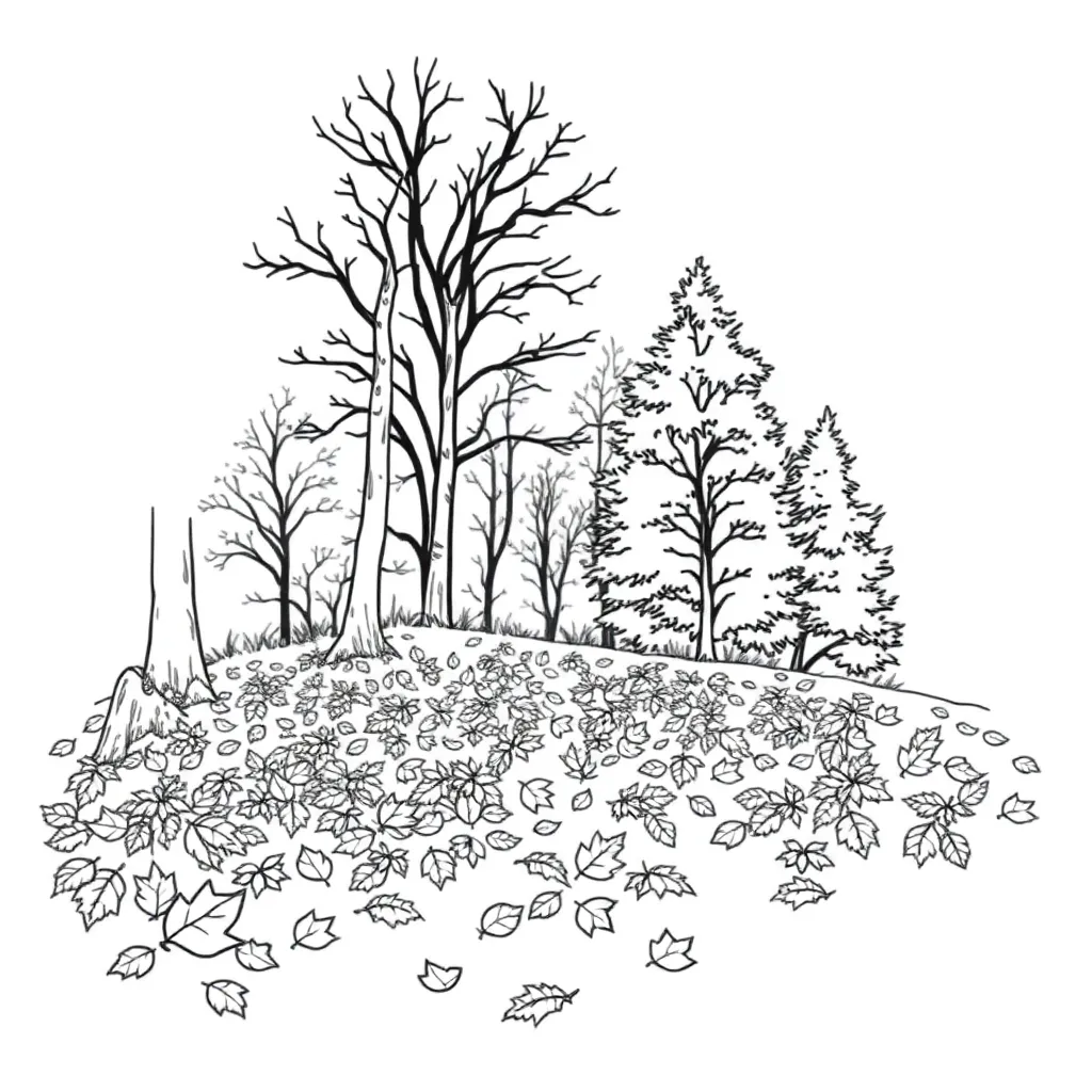 Fall Leaves coloring page